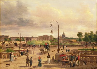 La Place de la Concorde in 1829 by Giuseppe Canella